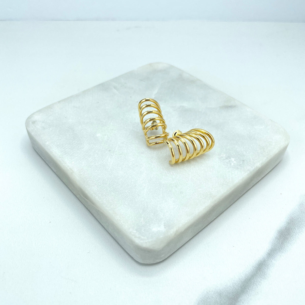 18k Gold Filled Polished Angel Wing Climb Earrings, Cutout Climb Earrings, Fashion & Fancy Earrings, Wholesale Jewelry Making Supplies