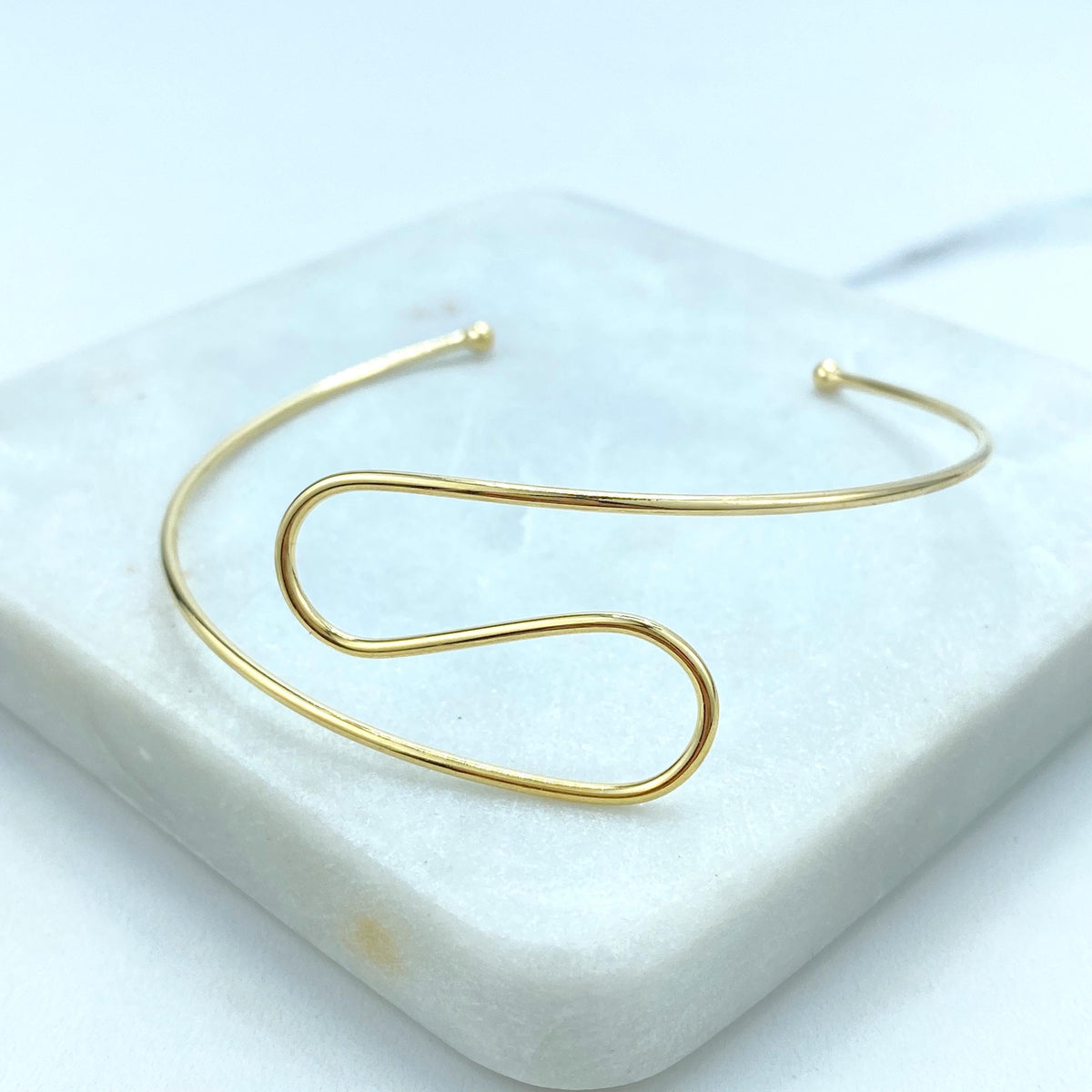 18k Gold Filled Arm Cuff Bracelet Minimalist, Thin Upper Arm Bracelet, Adjustable Cuff Bracelet, Wholesale Jewelry