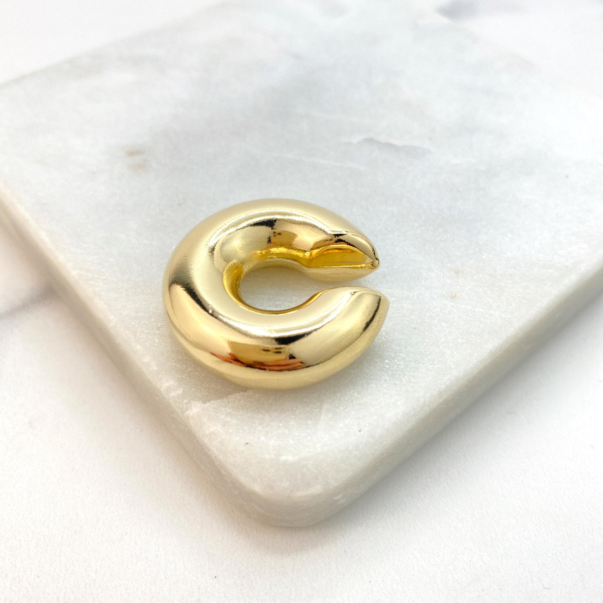 18k Gold Filled Bold and Chunky Cuff Earrings, Modern Chunky Earrings, Single Cuff Earrings, Hollow Chunky Hoops, Wholesale Jewelry