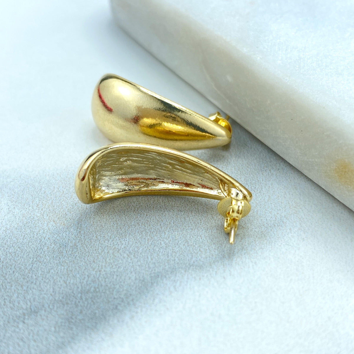 18k Gold Filled Gold Dome Earrings, Vintage Drop Shape Earrings, Teardrop Shape Earrings, Dainty Taer Earrings, Wholesale Jewelry