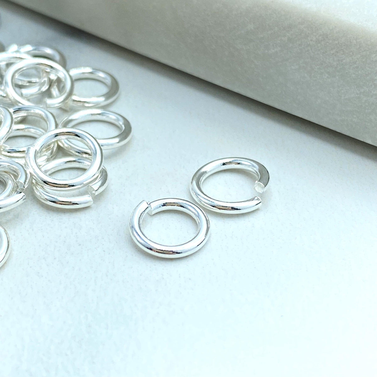 18k Silver Filled 3mm, 4mm or 5mm Open Jumping Ring, Round Ring Connectors, Jump Ring, 5, 12 or 25 Pieces Wholesale Jewelry Making Supplies