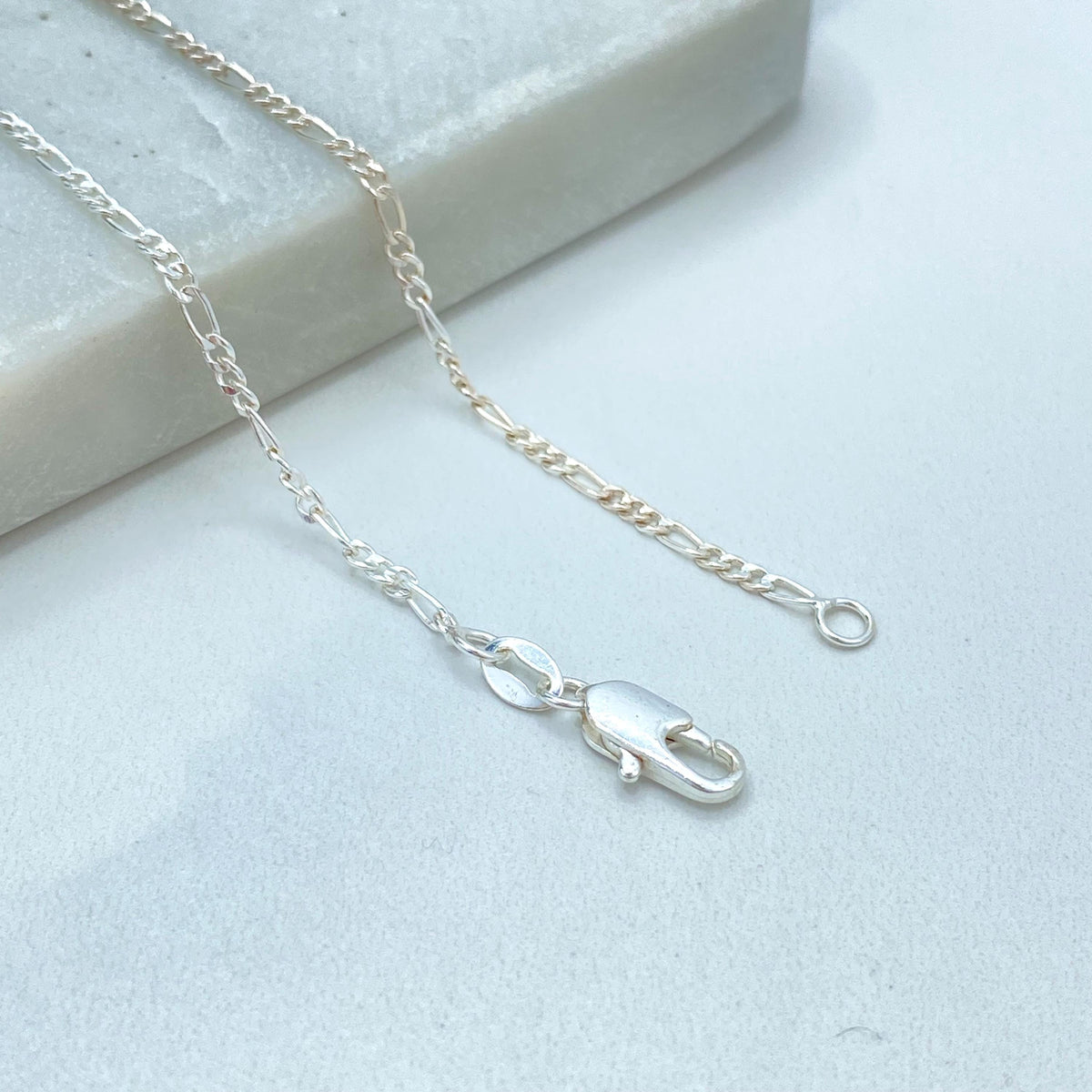 Silver Filled Sexy Pendant, Textured Wordplate on Figaro Chain