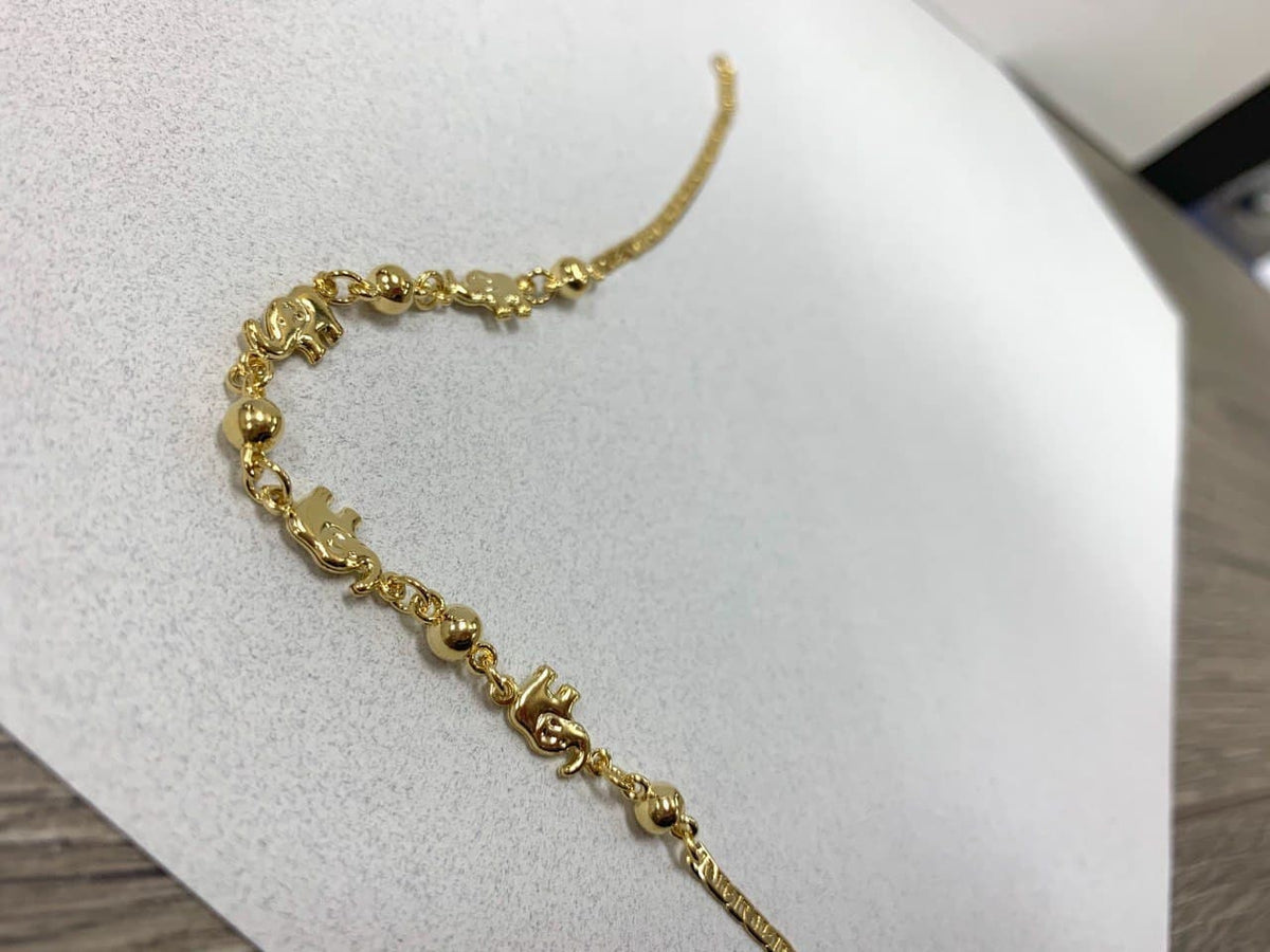 18k Gold Filled 3mm Mariner Chain, Beaded, Elephant Anklet Wholesale Jewelry Supplies