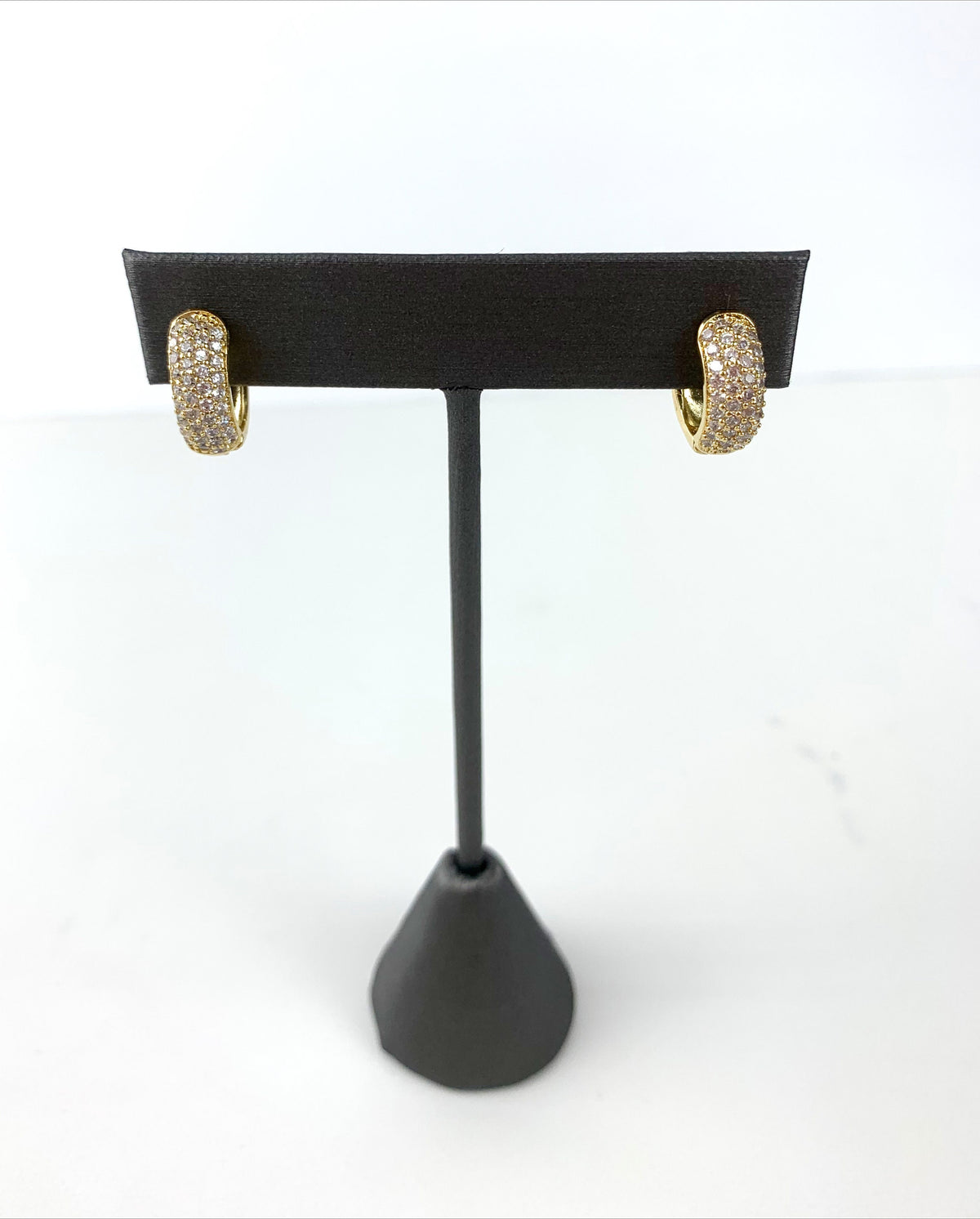 18k Gold Filled Cristal Genuine Huggie Earrings Wholesale Jewelry Supplies