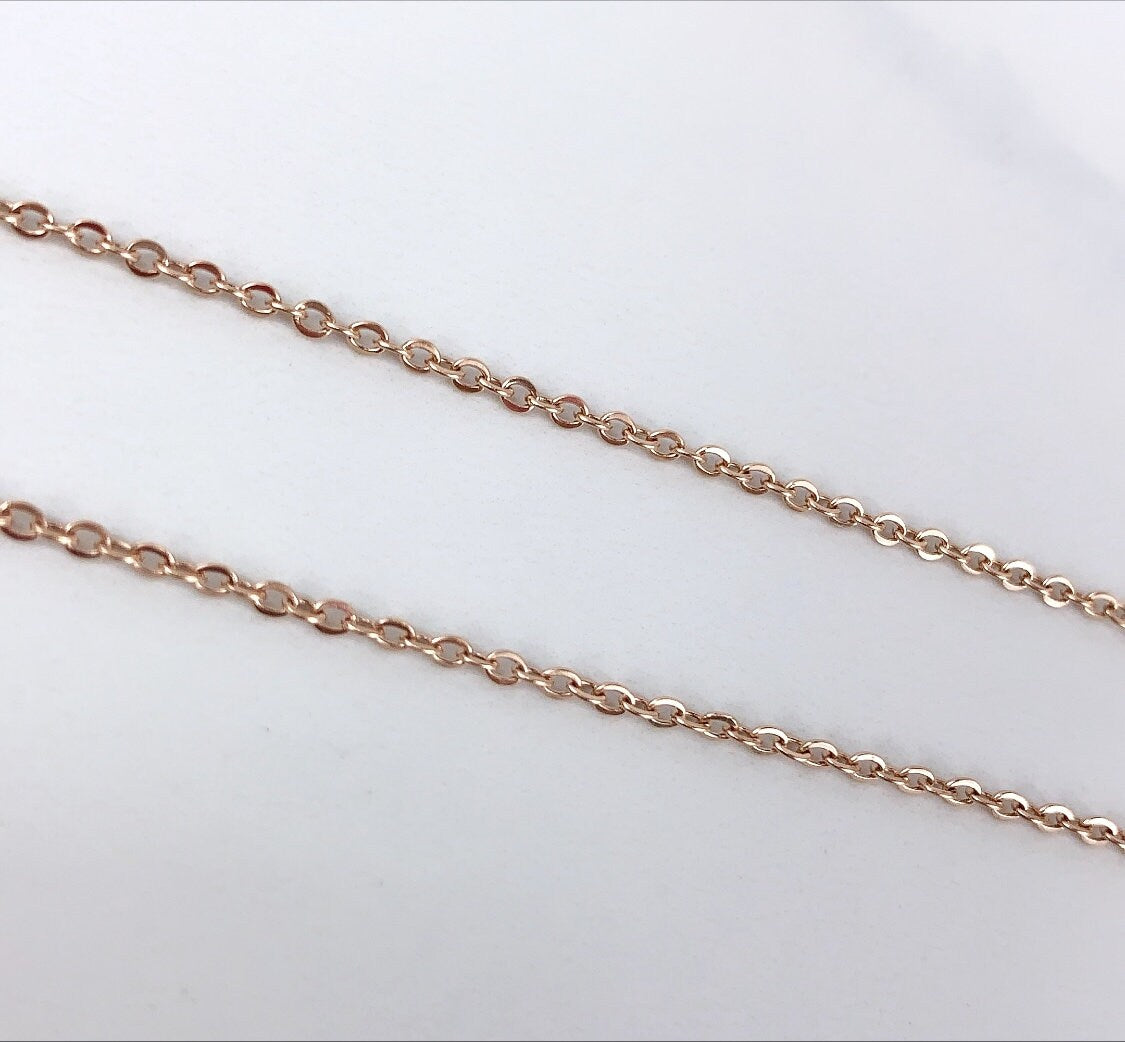 18k Rose Gold Filled Trendy, Hoops Ring Charm, Necklace ,Wholesale Jewelry Supplies