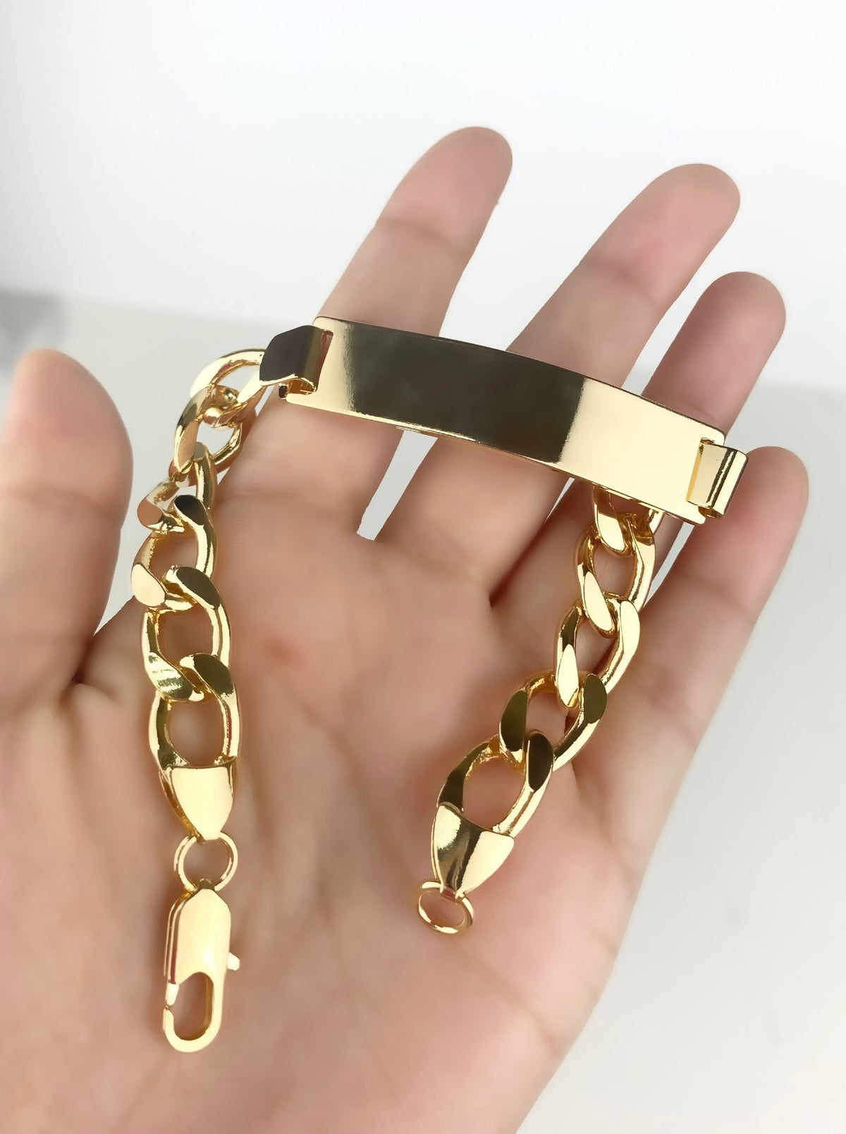 18k Gold Filled Men ID Bracelet For Wholesale and Jewelry Supplies
