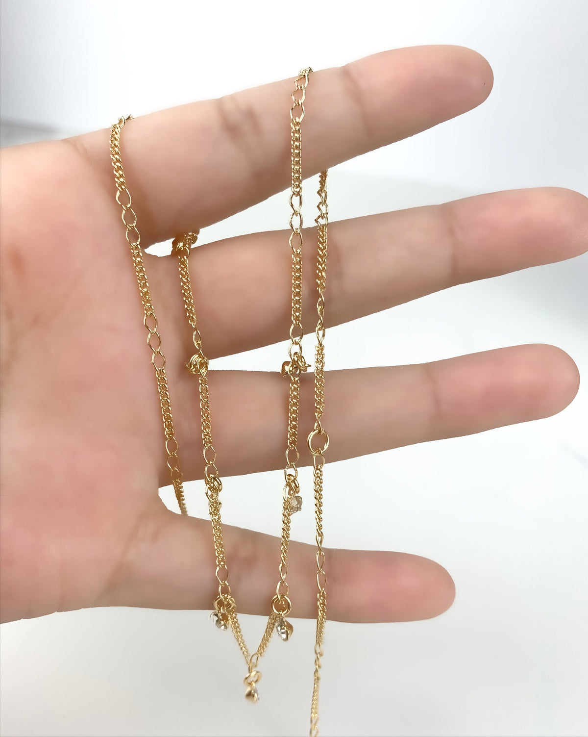 18k Gold Filled Cubic Zirconia Fancy Crystal Necklace 16 inches more extension Choker Wholesale Jewelry Supplies