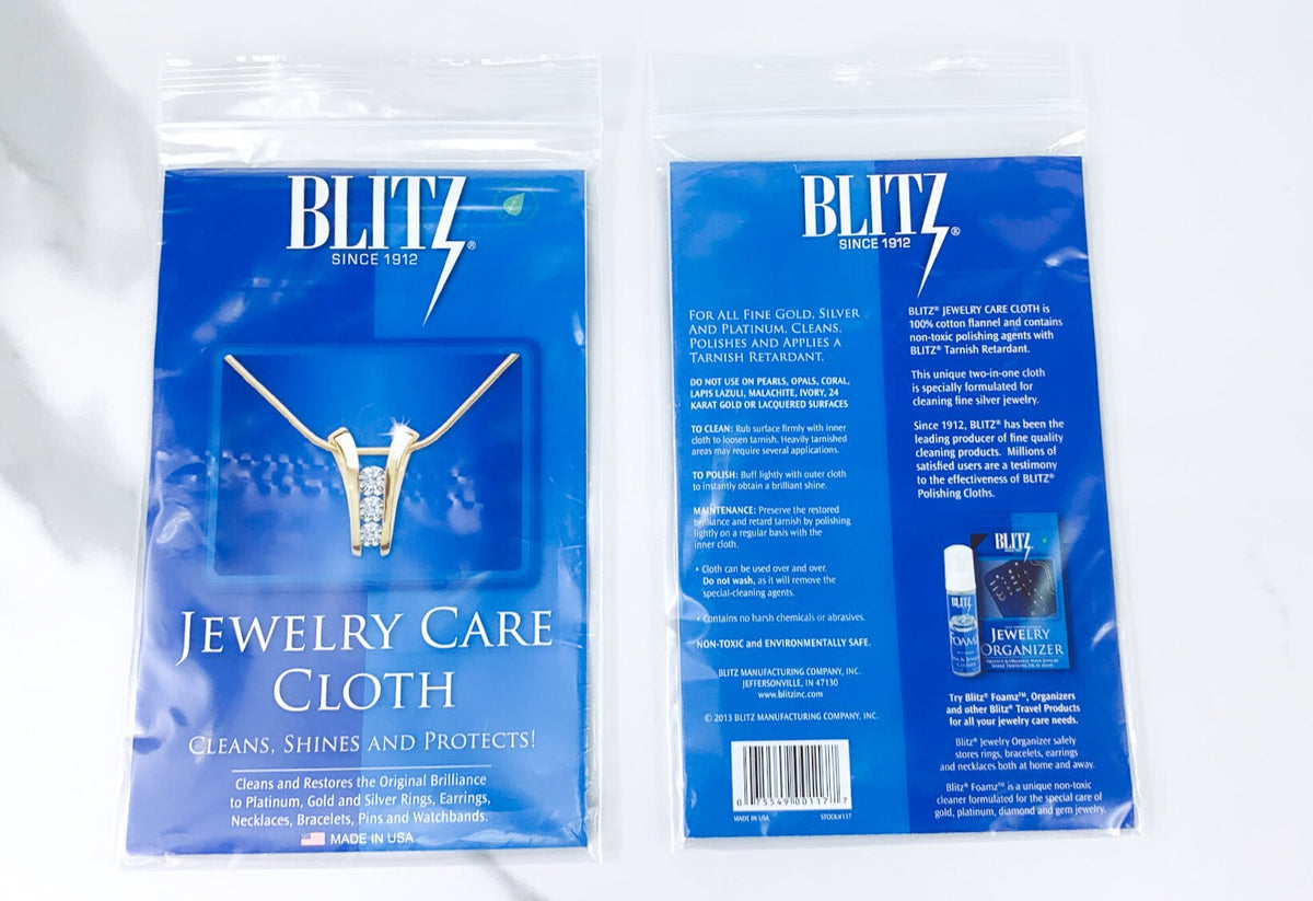 Blitz Jewelry Care Cloth, Cleaner for Gold, Silver and Platinum