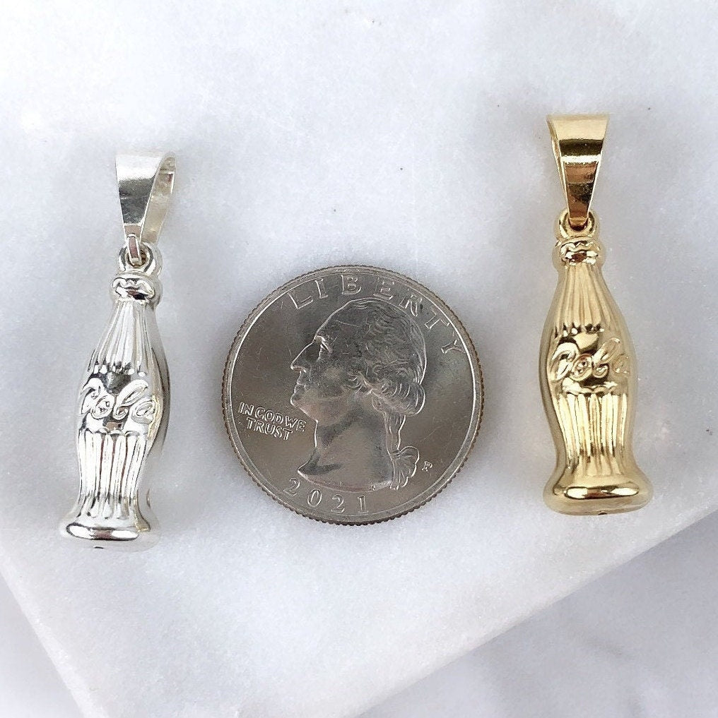 18k Gold Filled Cola Coke Bottle Vintage Style Charms Pendant Wholesale Jewelry Making Supplies