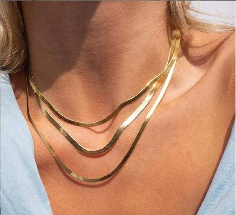 14k Gold Filled Herringbone Snake Chain 4mm, Chain, Bracelet or Anklet for Wholesale Jewelry Making Supplies