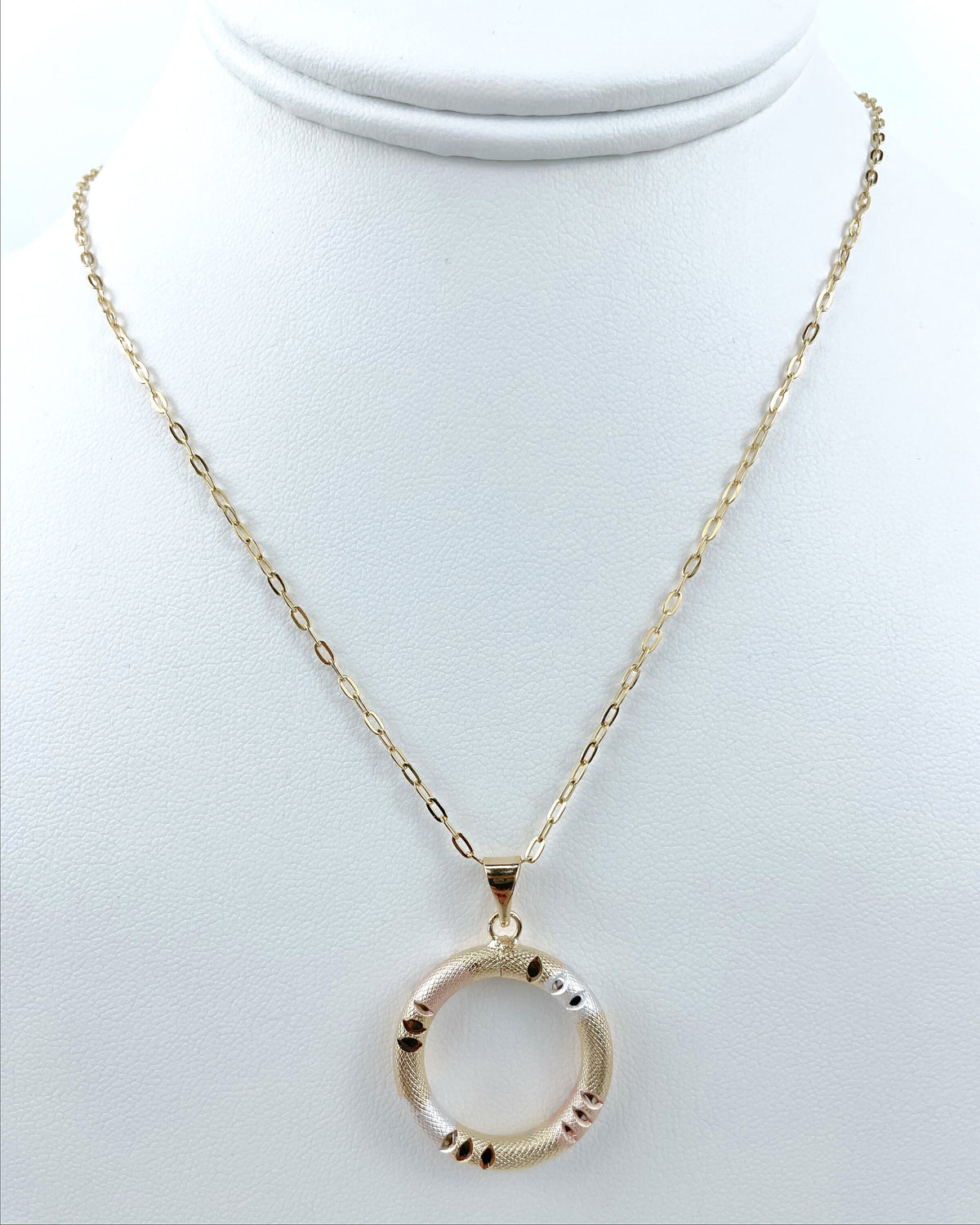 18k Gold Filled PaperClip Link Chain Three Colors Hallow Earrings Pendant, Chain Wholesale Jewelry Supplies