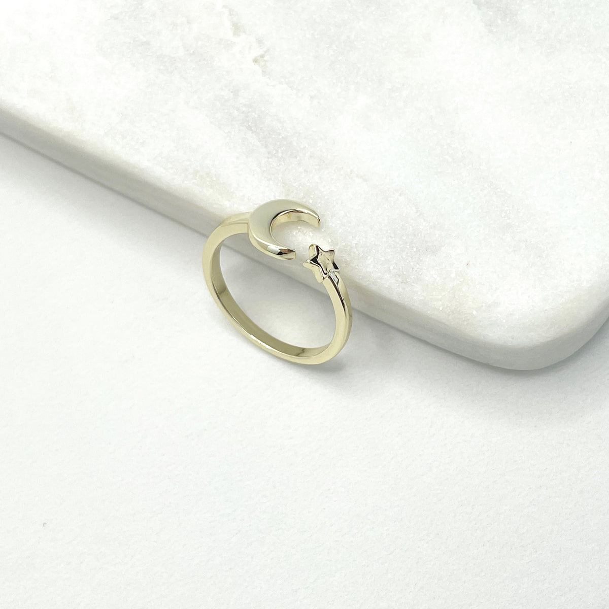 18k Light Gold Filled Adjustable Star and Moon Wholesale Jewelry Making Supplies