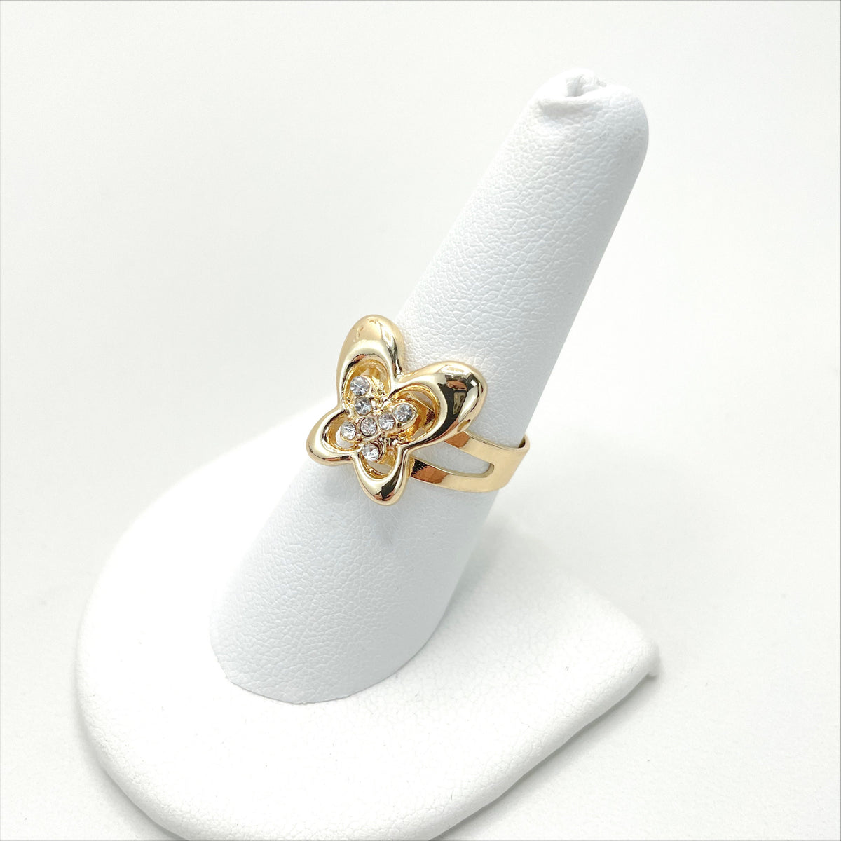 18k Gold Filled Butterfly Hearts XoXo Hug and Kisses Shape, Necklace, Bracelet, Earrings & Ring Set, 04 Pieces, Wholesale Jewelry Supplies