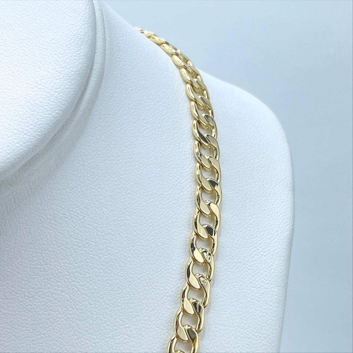 18k Gold Filled Miami Cuban Link Chain 6mm Thickness, 18 or 32 inches of length, Unisex Curb Link Chain, Wholesale Jewelry Making Supplies
