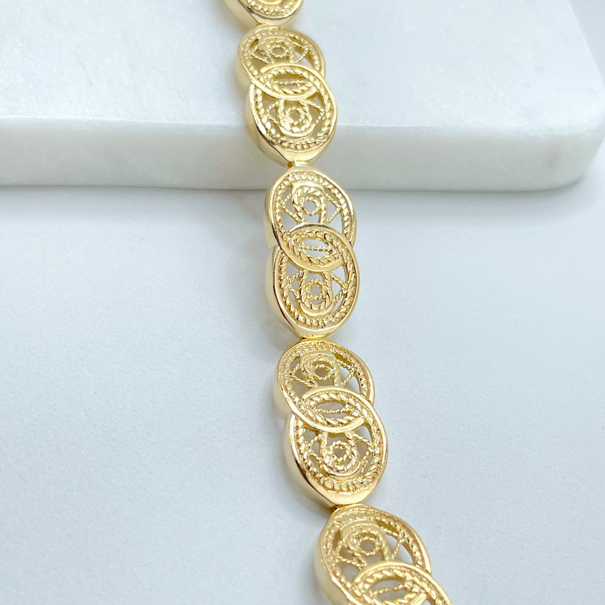 18k Gold Filled Evil Eye Modern Design Bracelet Wholesale Jewelry Supplies