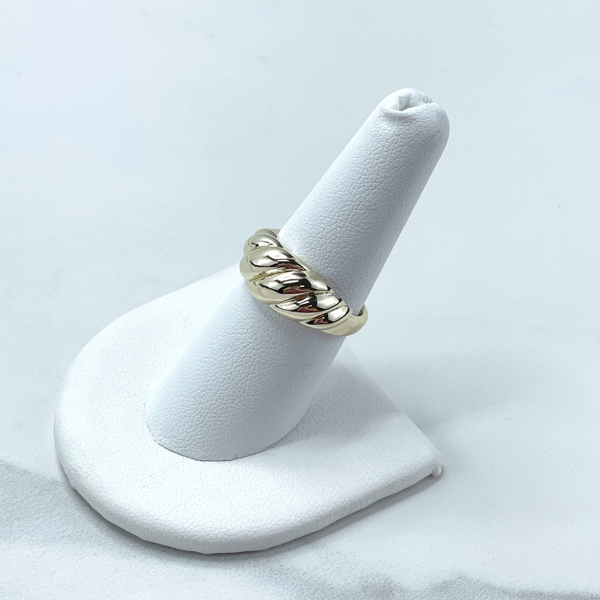 18k Gold Filled Dome Wave Ring Wholesale Jewelry Making Supplies