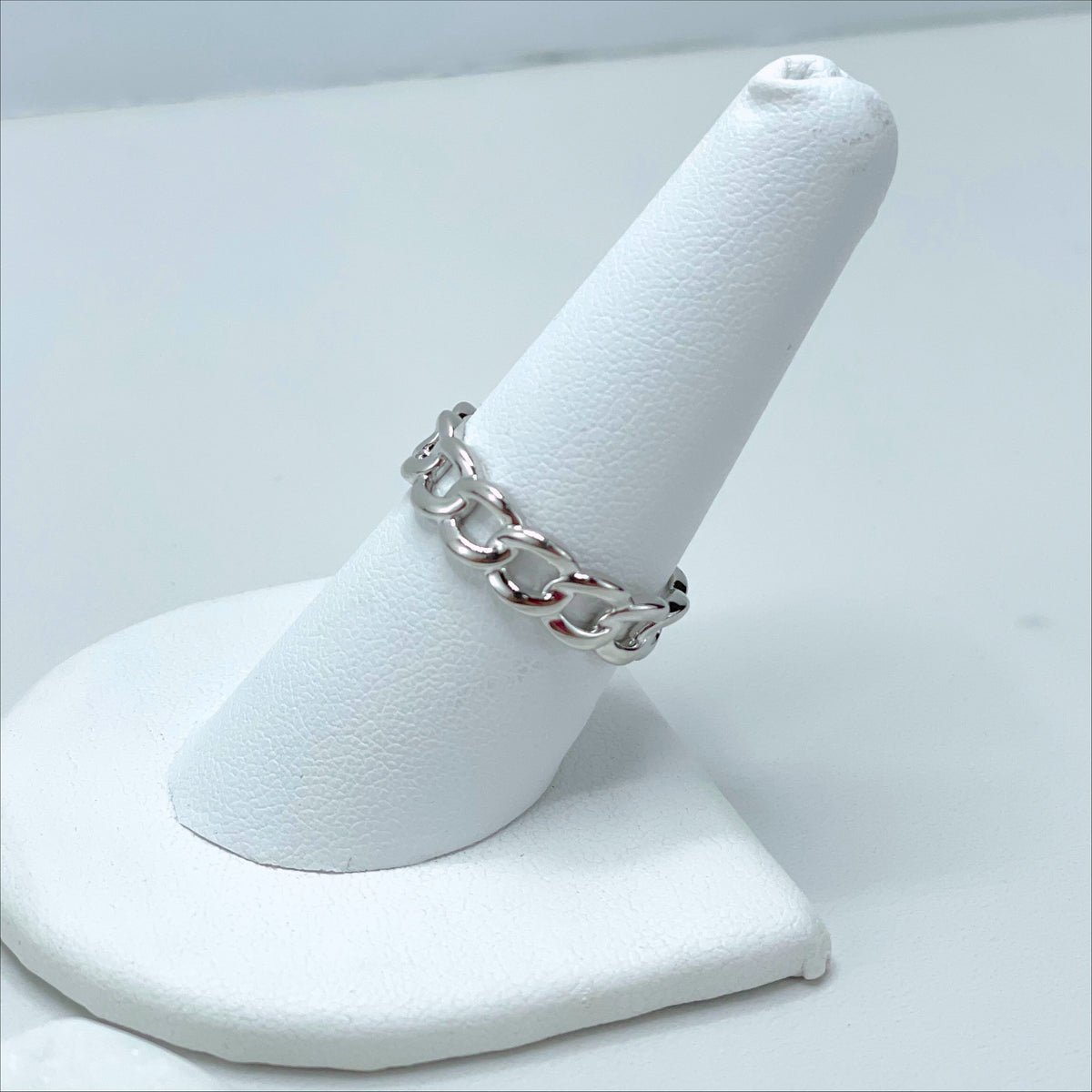18k Gold Filled Curb Link Ring, Gold or Silver, Wholesale Jewelry Making Supplies