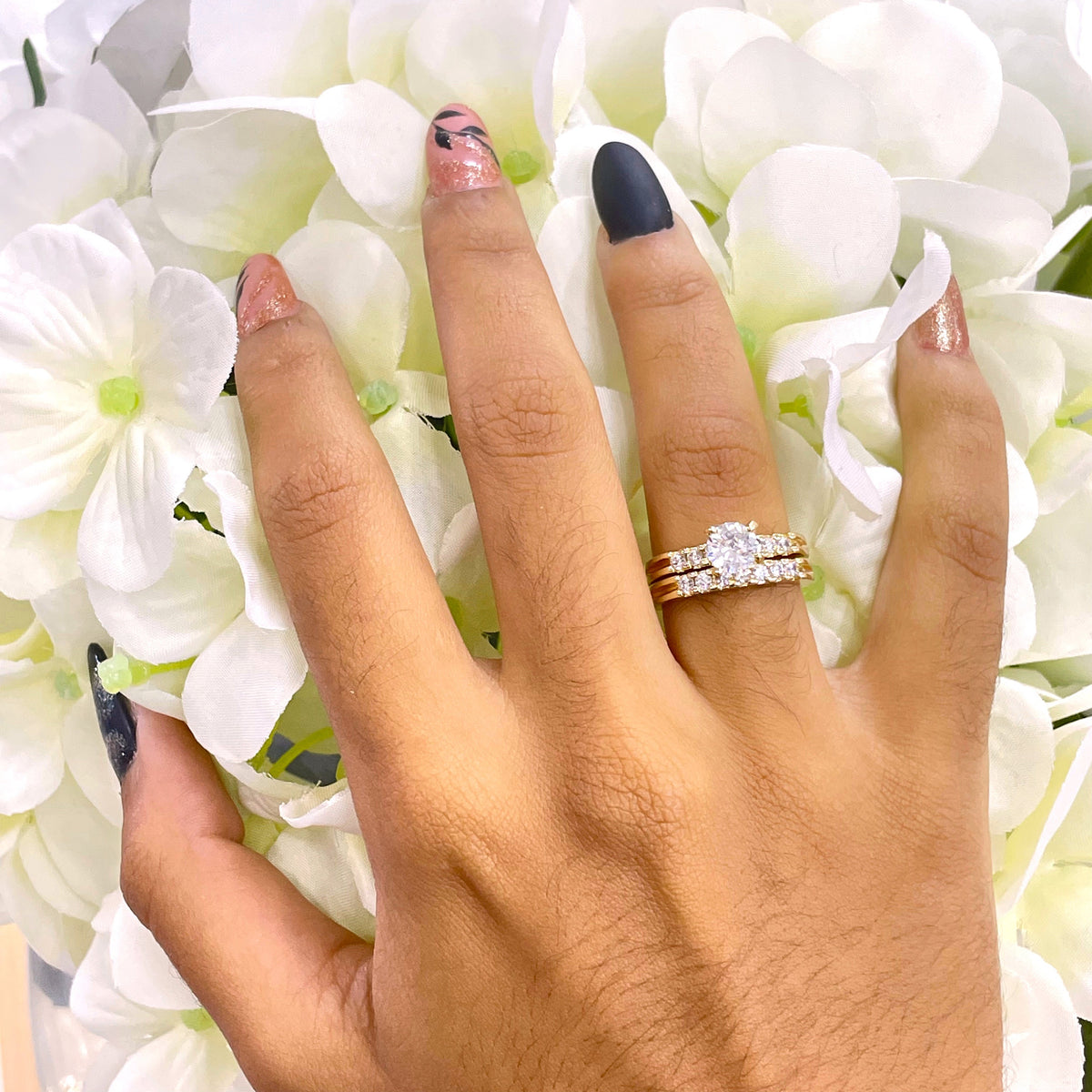 18k Gold Filled Clear Cubic Zirconia Engagement Ring, Wedding Ring, Wholesale Jewelry Making Supplies