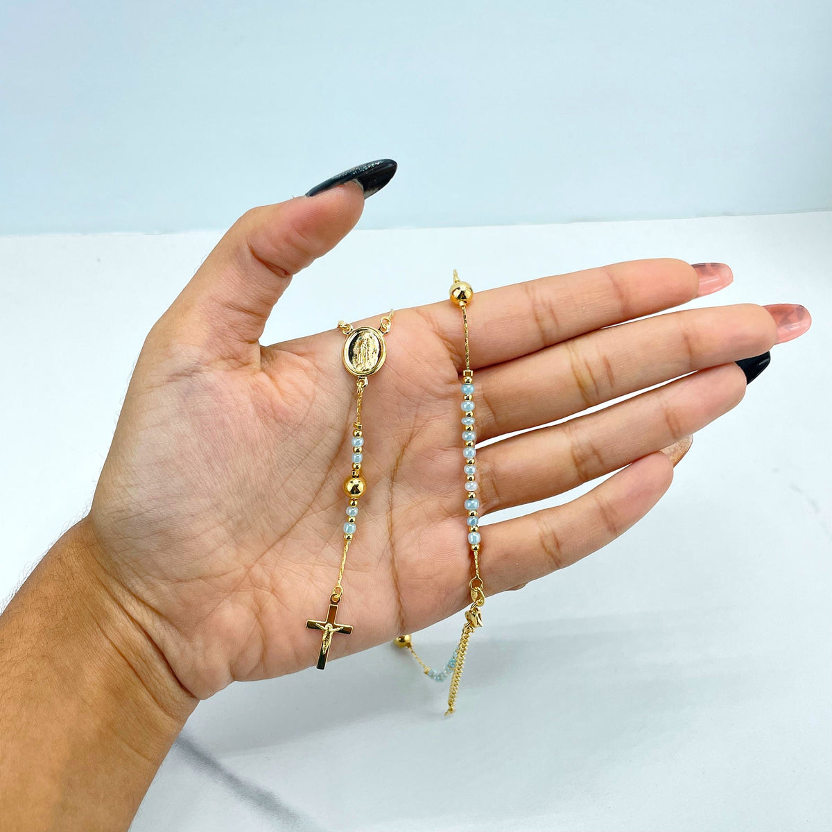 18k Gold Filled Tone Virgen De Guadalupe, Our Lady of Guadalupe, Wholesale Jewelry Making Supplies .