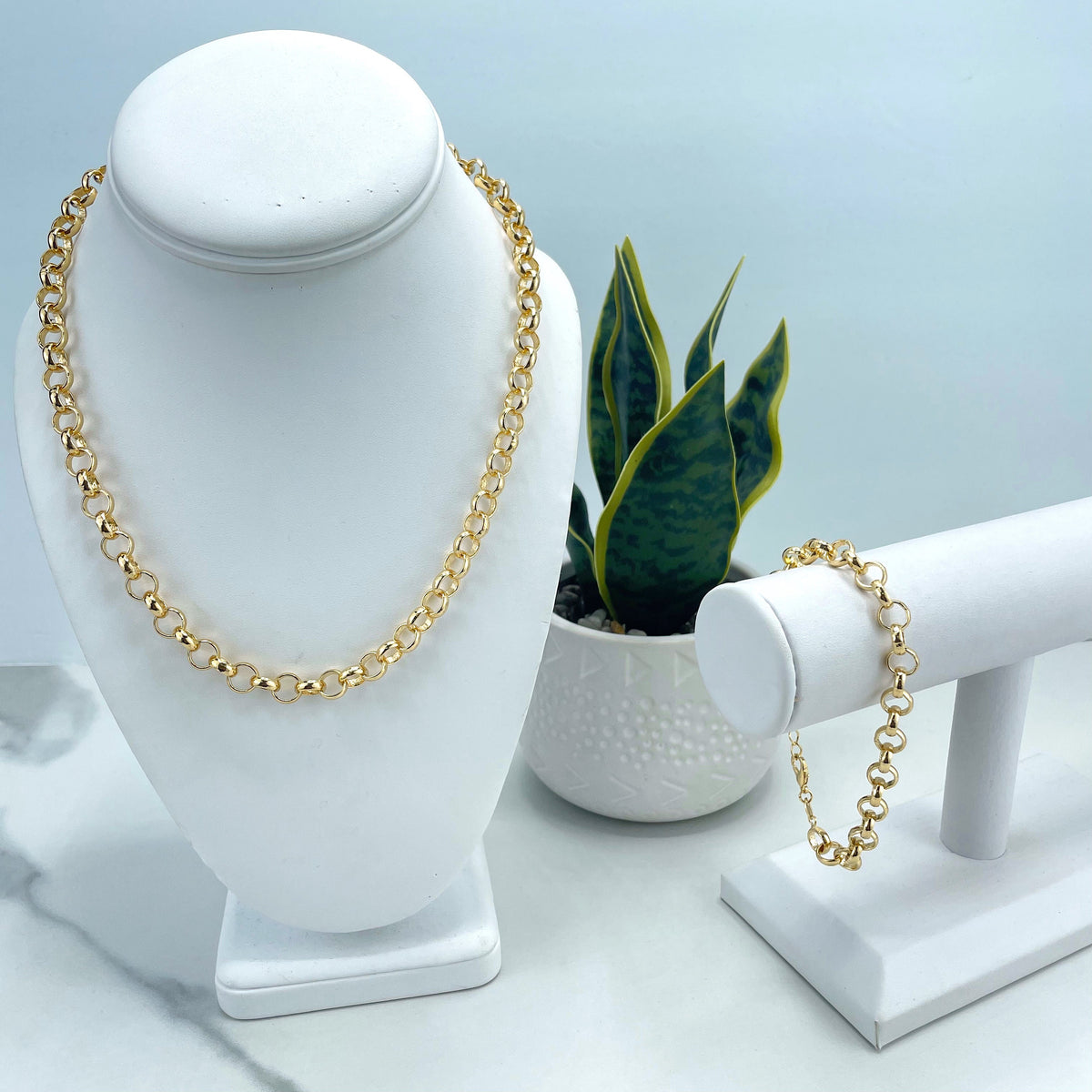 18k Gold Filled 2mm Rolo Chain or Bracelet with Extender, Wholesale Jewelry Making Supplies