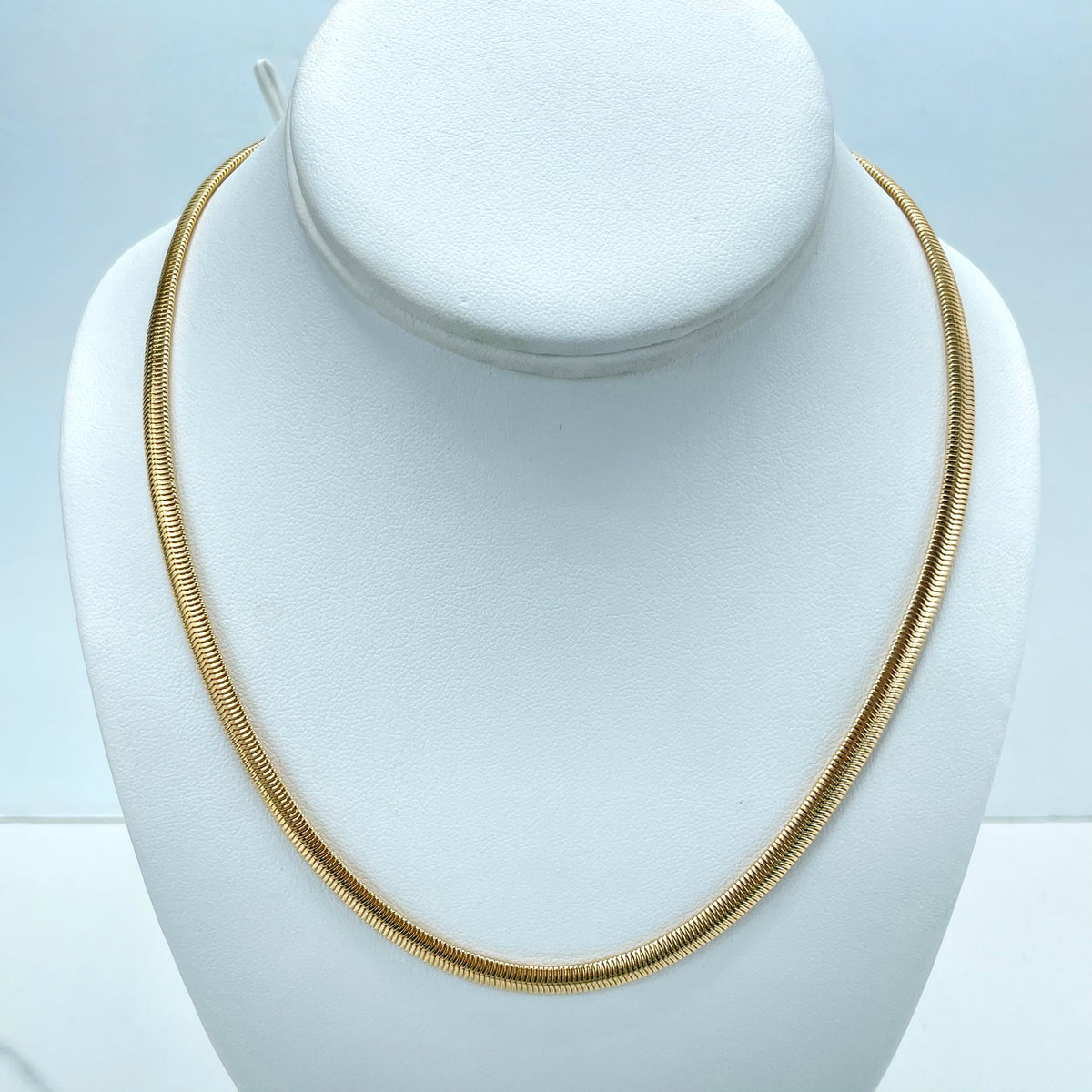 18k Gold Filled 5mm Snake Chain, Herringbone Chain Necklace 18 Inches with Extender, Wholesale Jewelry Making Supplies