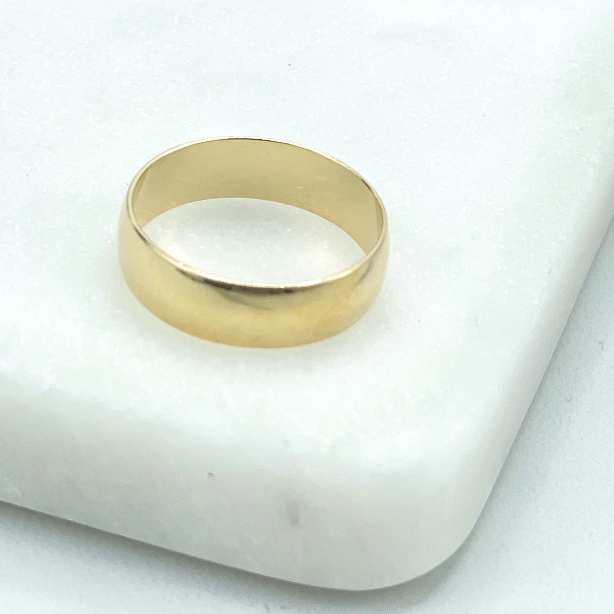 18k Gold Filled 14mm Classic Wedding Ring, Wedding Band, Comfort Fit, Simple Wedding Jewelry, Wholesale Jewelry Making Supplies