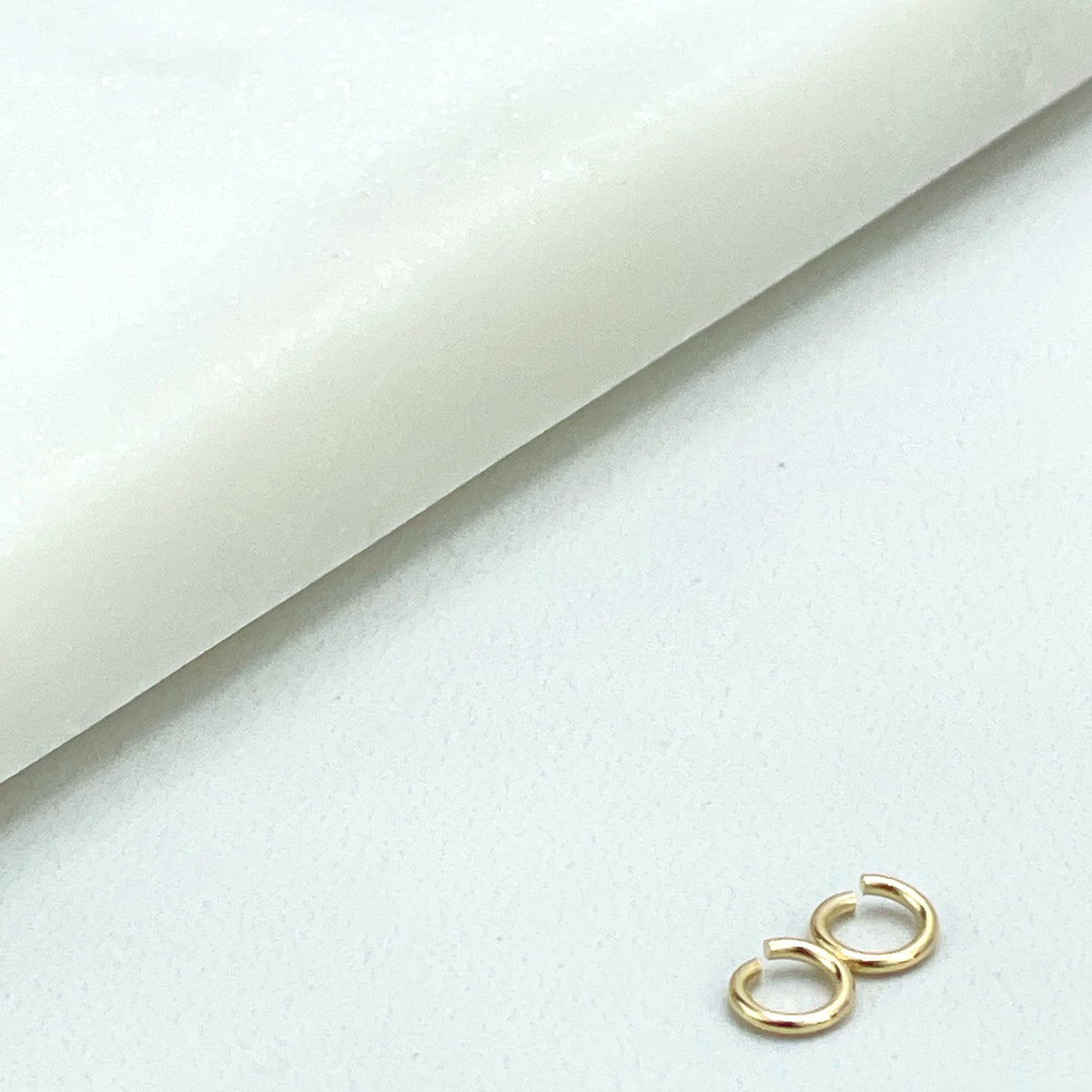 18k Gold Filled 4mm Open Jumping Ring, Round Ring Connectors, Split Ring, Jump Ring, 5, 12 or 25 Pieces, Wholesale Jewelry Making Supplies