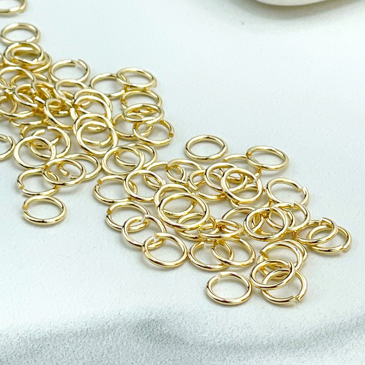 18k Gold Filled 6mm Open Jumping Ring, Round Ring Connectors, Split Ring, Jump Ring, 5, 12 or 25 Pieces Wholesale Jewelry Making Supplies