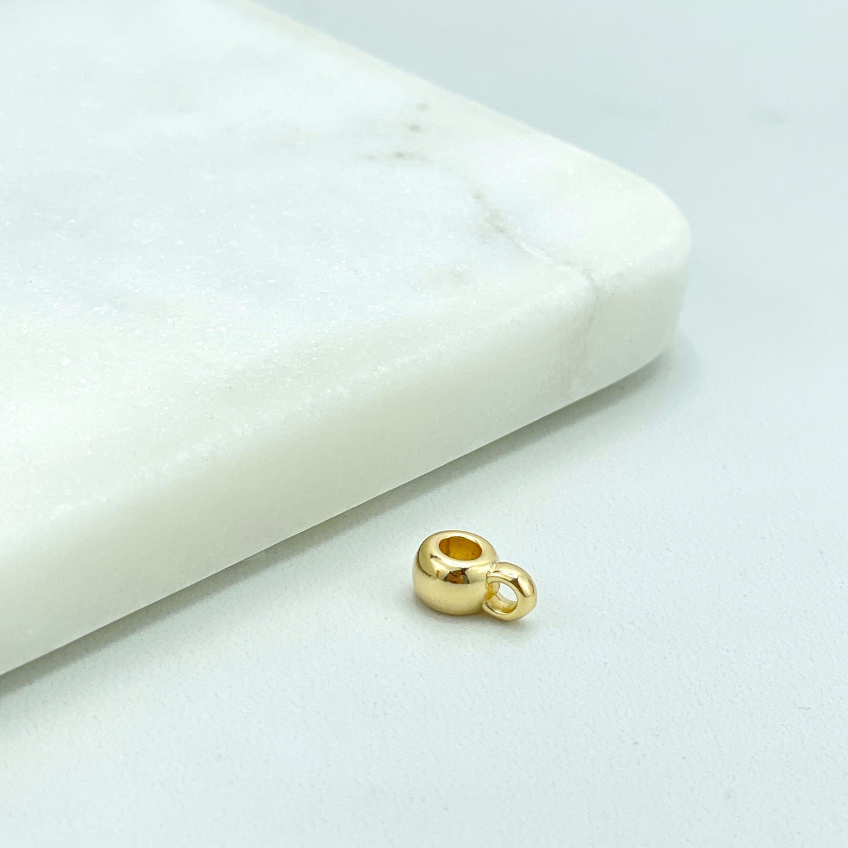 18k Gold Filled 6mm Clasp Connector, Bail Beads Connector, Bail Beads Charms, Bail Beads Hanger, 05, 12 or 25 Pieces, Wholesale Jewelry