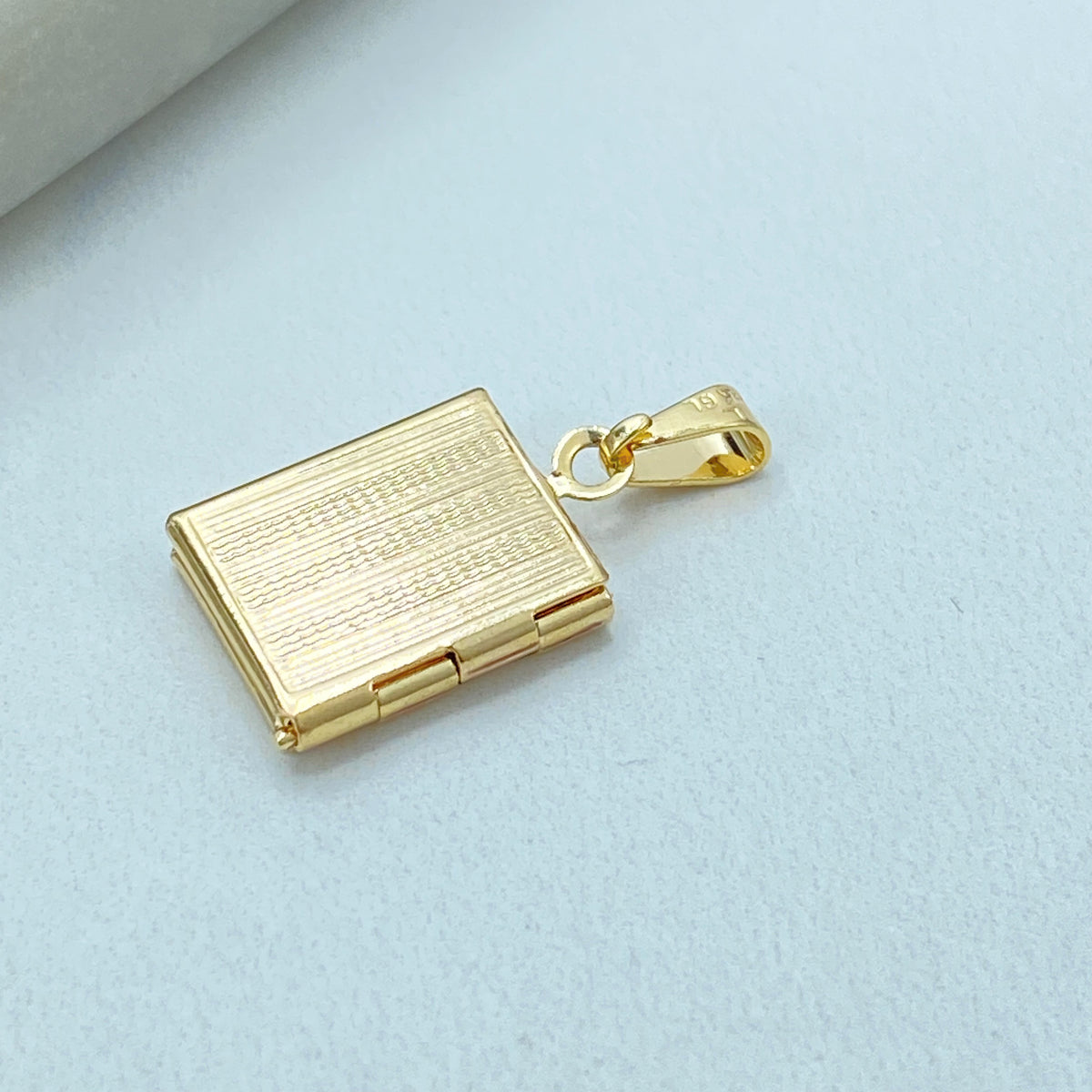 18k Gold Filled Bible Locket Pendant, Cross Book Charm, Gift for Her, Wholesale Jewelry
