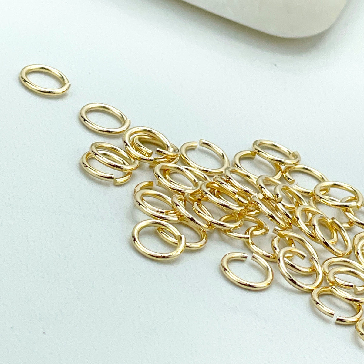 18k Gold Filled 3mm Open Jumping Ring, Round Ring Connectors, Split Ring, Jump Ring, 5, 12 or 25 Pieces Wholesale Jewelry Making Supplies