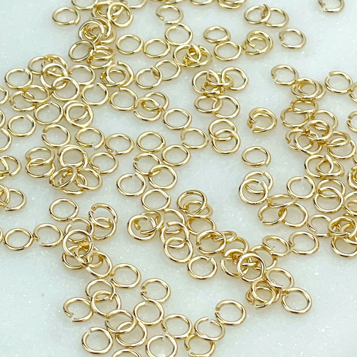 18k Gold Filled 3mm Open Jumping Ring, Round Ring Connectors, Split Ring, Jump Ring, 5, 12 or 25 Pieces Wholesale Jewelry Making Supplies