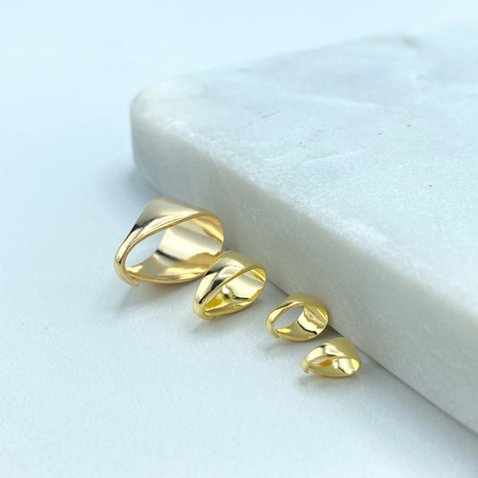 18k Gold Filled Bails for Pendants or Charms, Replacement Bails, Bail Jewelry Supplies, Bail Jewelry Finding, 5mm, 7mm, 10mm, 17mm Wholesale