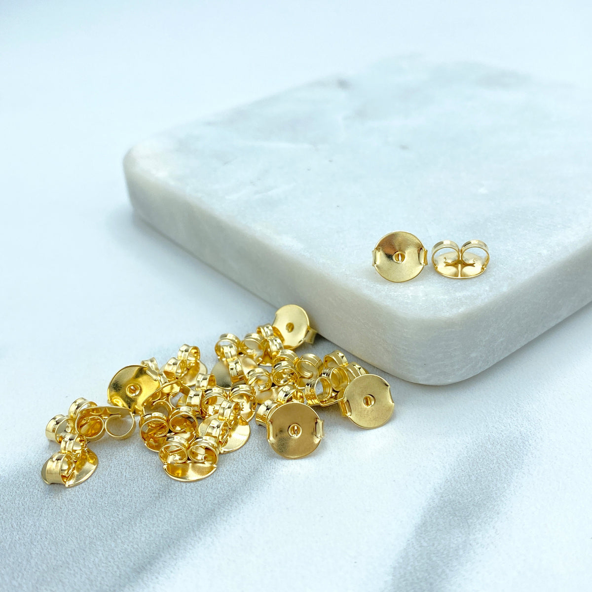 18k Gold Filled Jumbo Earring Backs, Push Back Findings, Replacement Earrings Backing, Butterfly Earring Backs, Wholesale Jewelry Supplies