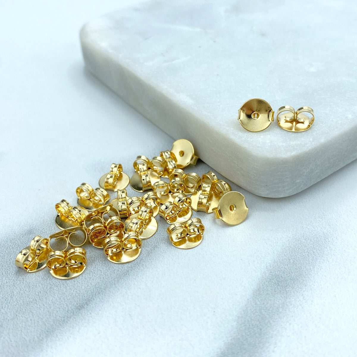 18k Gold Filled Jumbo Earring Backs, Push Back Findings, Replacement Earrings Backing, Butterfly Earring Backs, Wholesale Jewelry Supplies