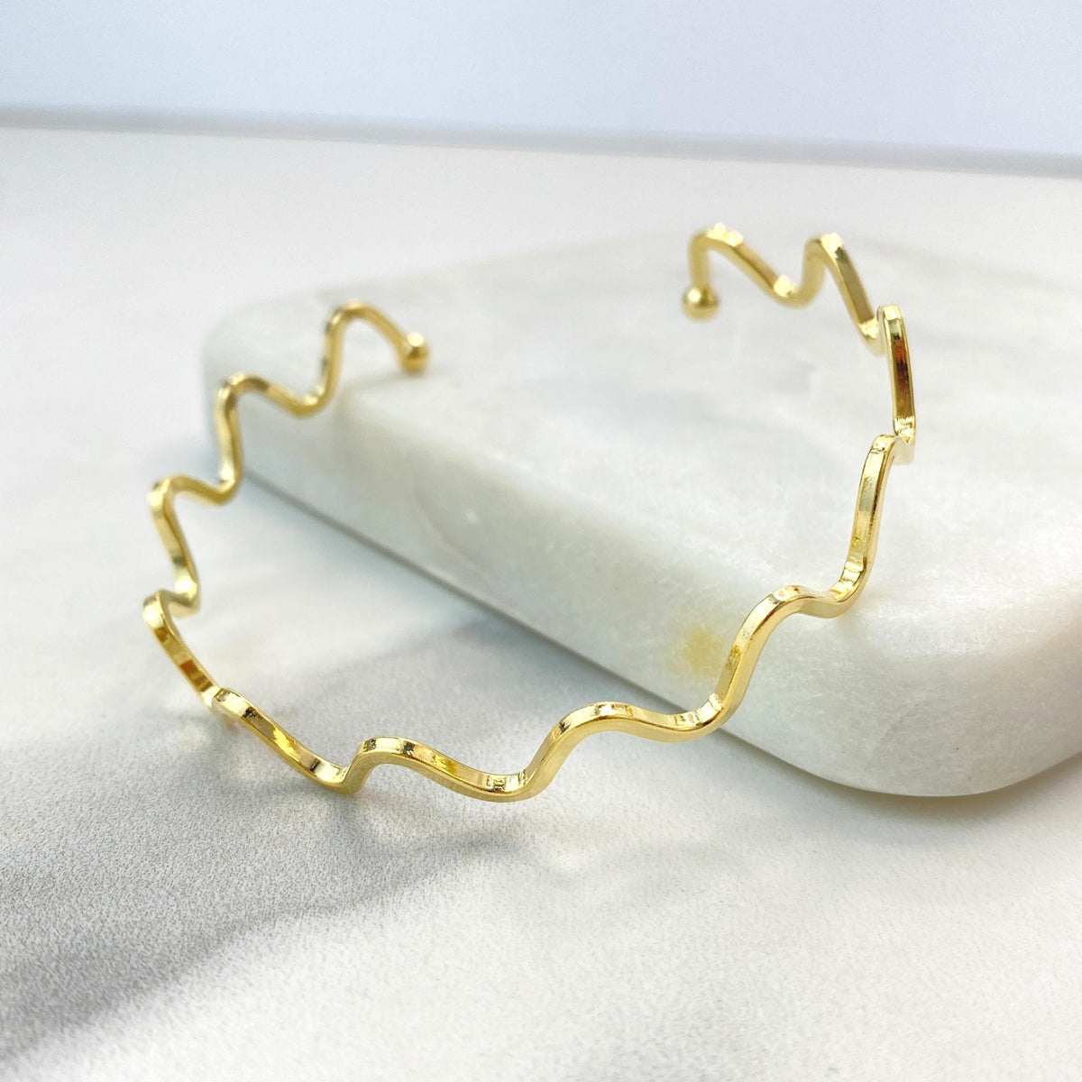 18k Gold Filled Adjustable Irregular Bracelets, Modern Minimalist Cuff Bracelets, 04 different styles, Wholesale Jewelry