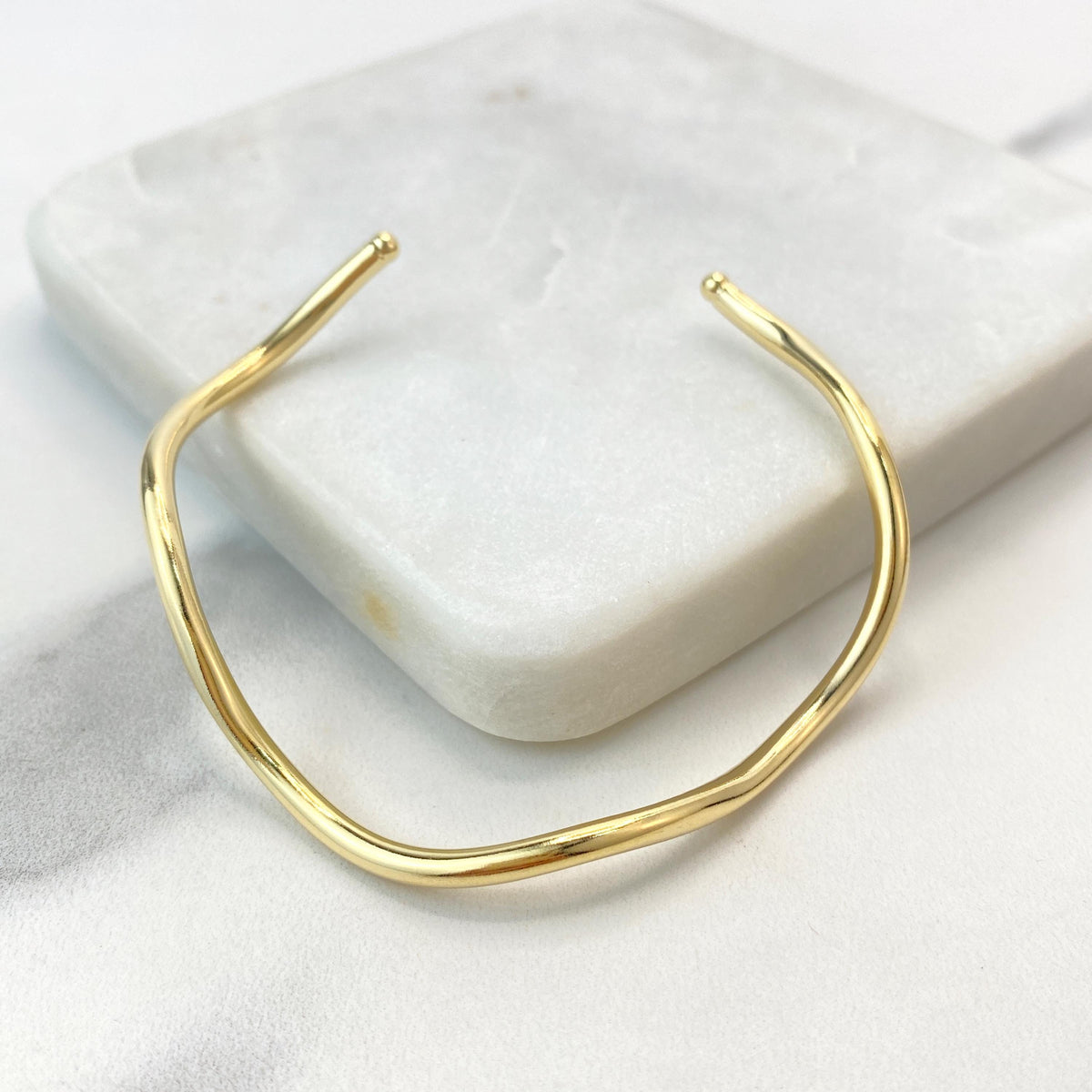 18k Gold Filled Adjustable Irregular Bracelets, Modern Minimalist Cuff Bracelets, 04 different styles, Wholesale Jewelry