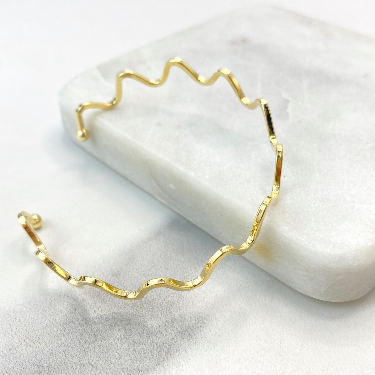 18k Gold Filled Adjustable Irregular Bracelets, Modern Minimalist Cuff Bracelets, 04 different styles, Wholesale Jewelry