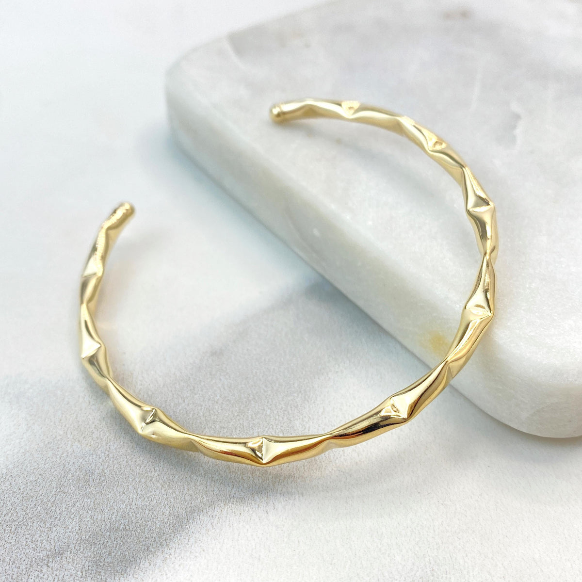 18k Gold Filled Adjustable Irregular Bracelets, Modern Minimalist Cuff Bracelets, 04 different styles, Wholesale Jewelry