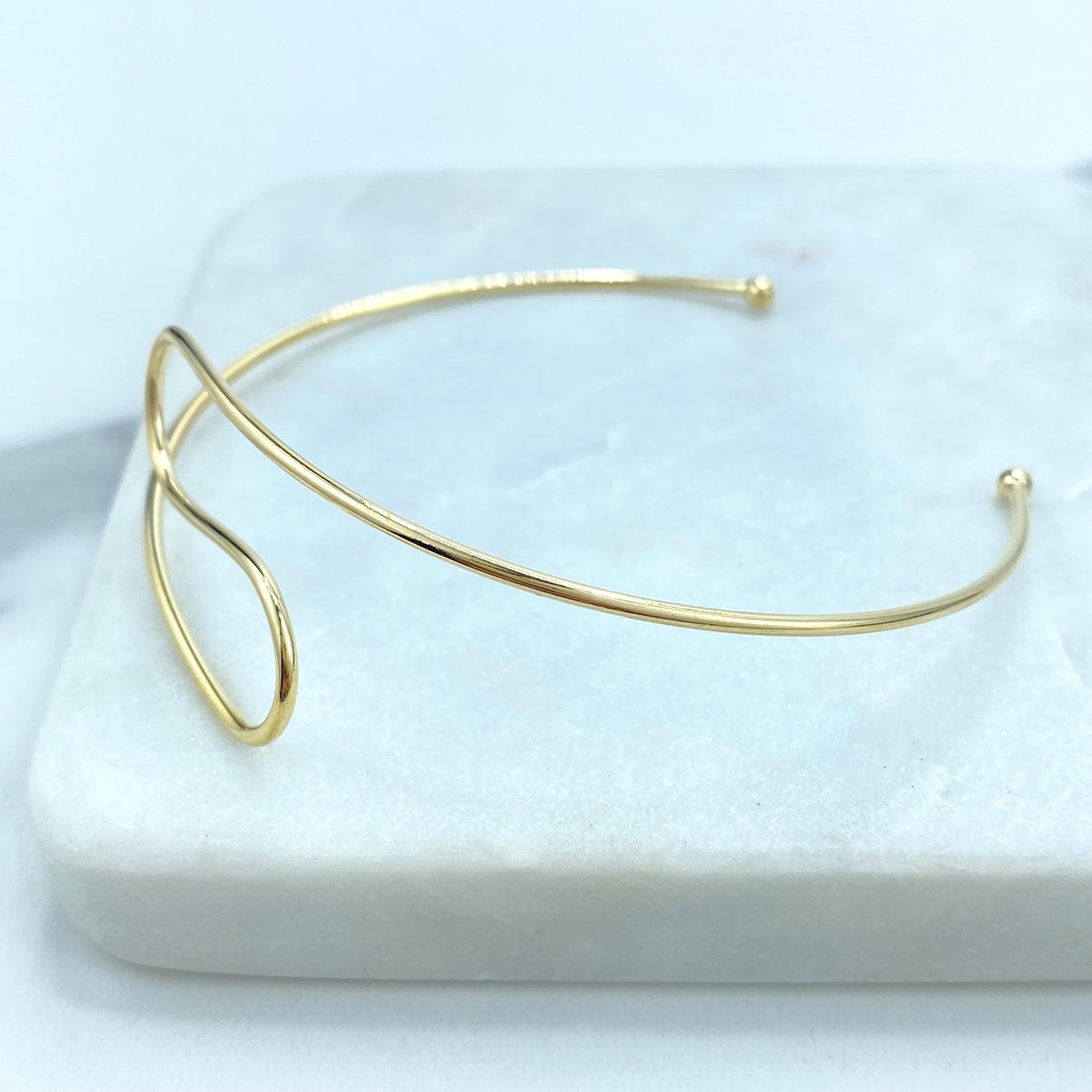 18k Gold Filled Arm Cuff Bracelet Minimalist, Thin Upper Arm Bracelet, Adjustable Cuff Bracelet, Wholesale Jewelry