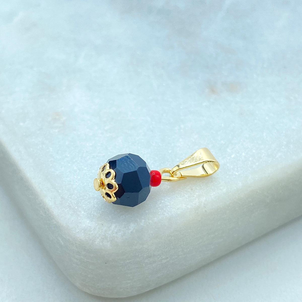 18k Gold Filled Azabache Charm, Three different Charm designs, Protection against the Evil Eye Charm, Azabache Pendant, Wholesale Jewelry