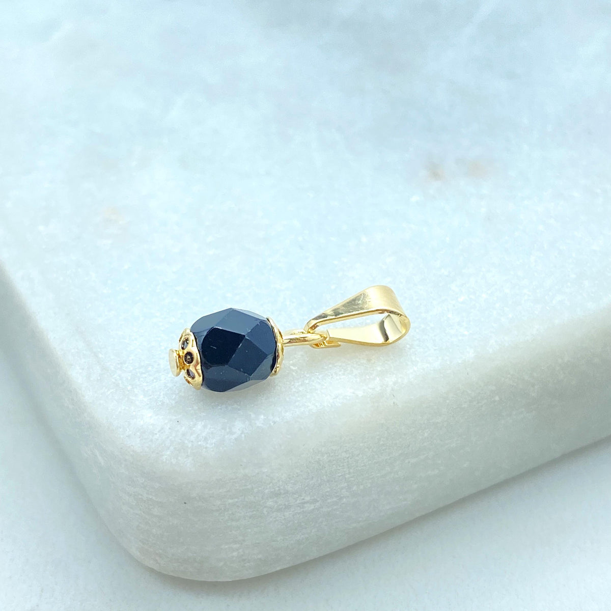 18k Gold Filled Azabache Charm, Three different Charm designs, Protection against the Evil Eye Charm, Azabache Pendant, Wholesale Jewelry