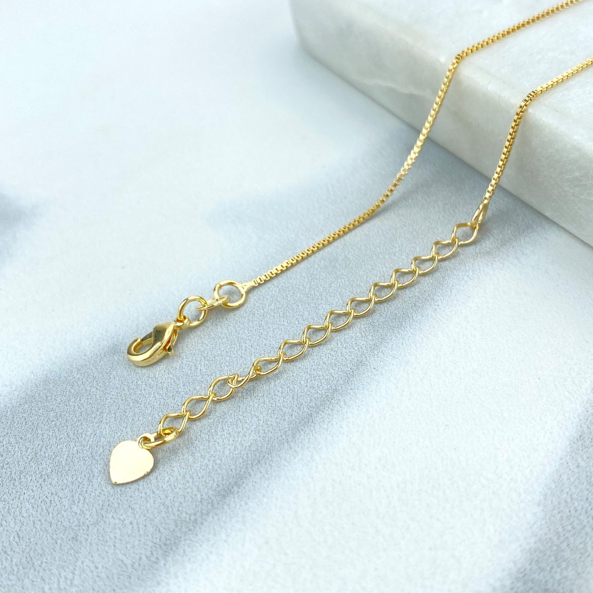18k Gold Filled Solitaire Square Cubic Zirconia Necklace and Stud Earrings Set, Square Cubic Zirconia Jewelry Set, Wholesale Jewelry