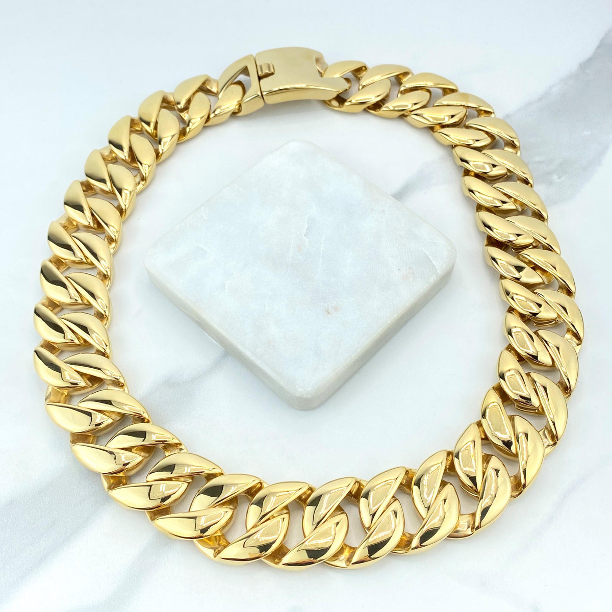 Stainless Steel 32mm Cuban Link Chain with 28 Inches, or Bracelet with 9 Inches, Curb Link Chain, Curb Chain for Men, Wholesale Jewelry