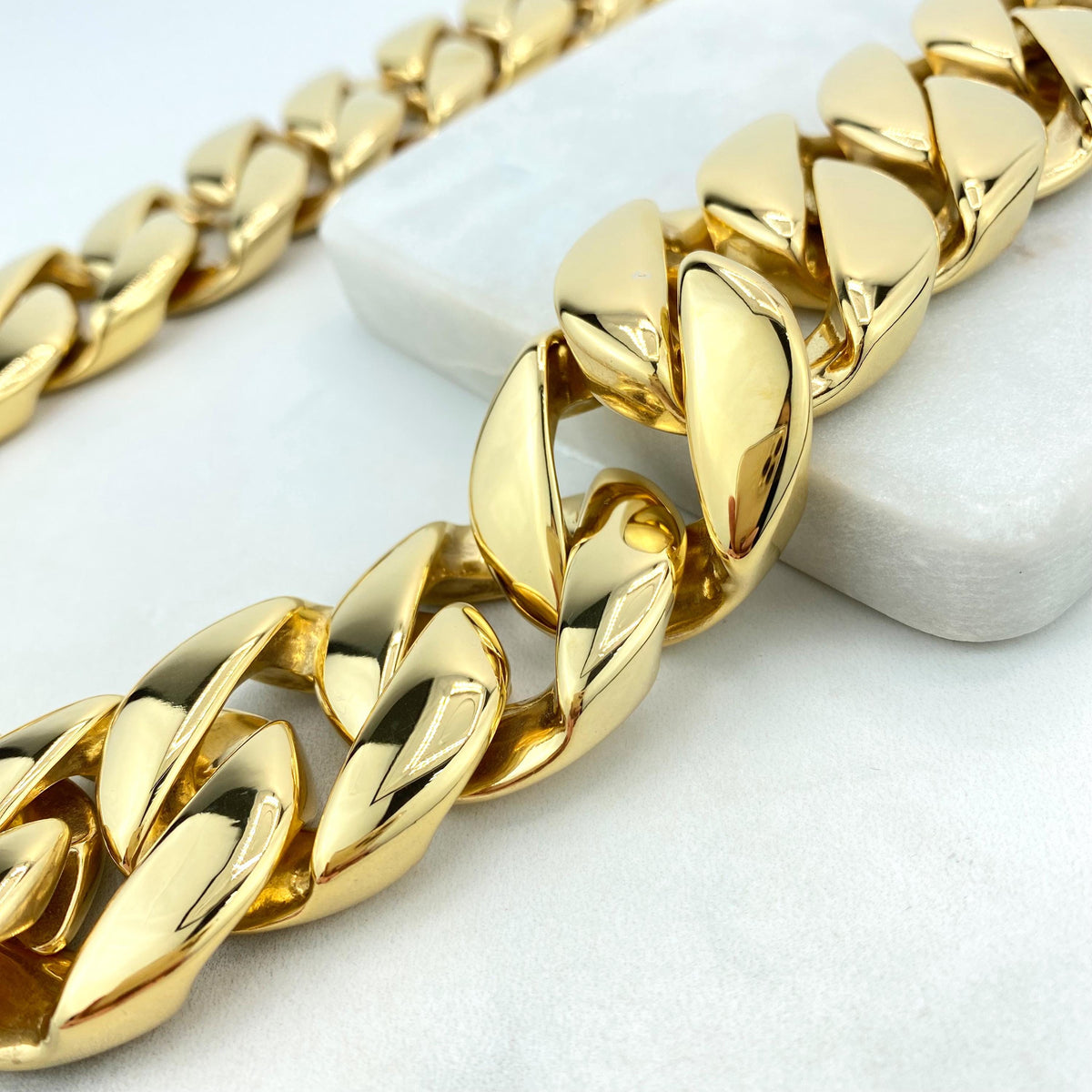 Stainless Steel 32mm Cuban Link Chain with 28 Inches, or Bracelet with 9 Inches, Curb Link Chain, Curb Chain for Men, Wholesale Jewelry
