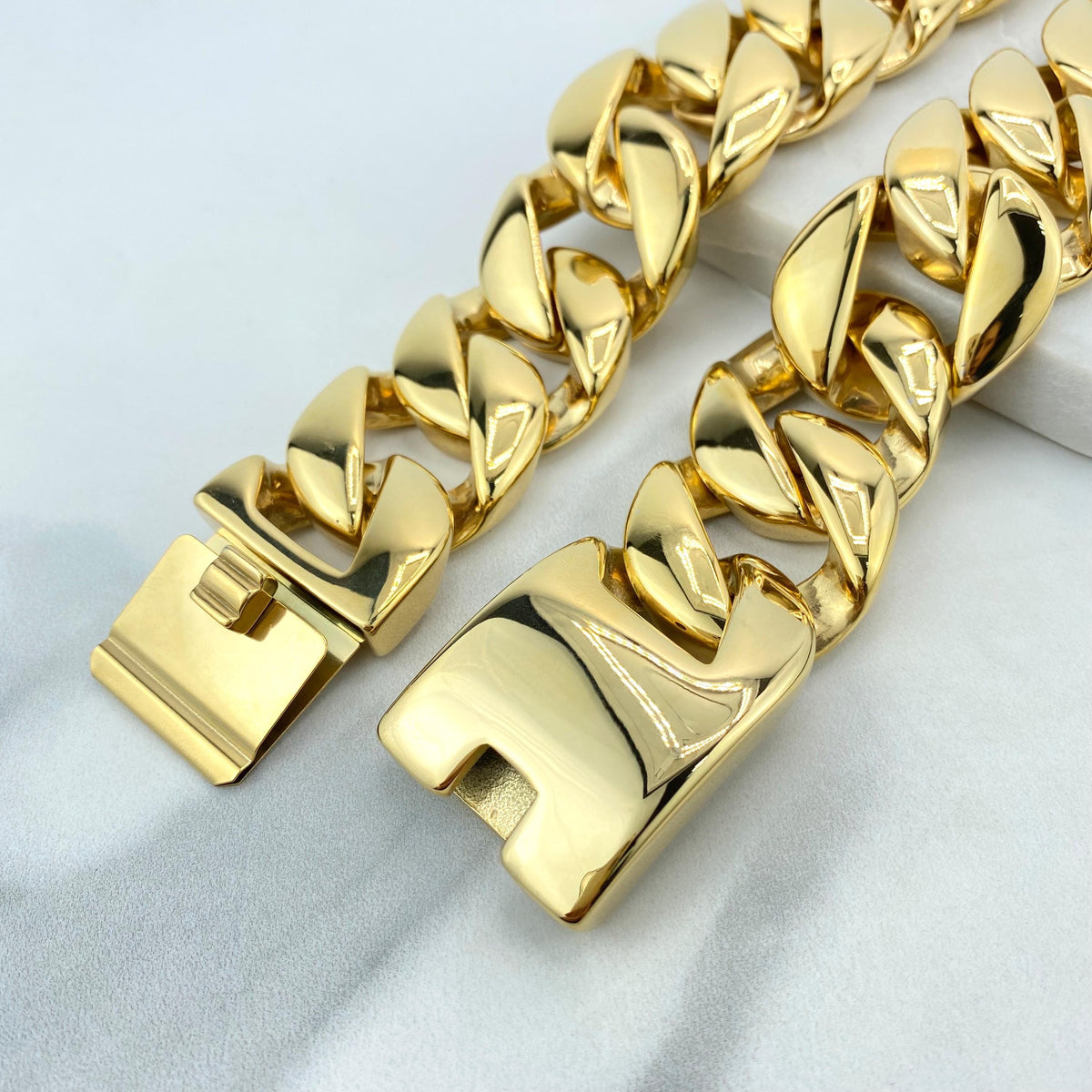 Stainless Steel 32mm Cuban Link Chain with 28 Inches, or Bracelet with 9 Inches, Curb Link Chain, Curb Chain for Men, Wholesale Jewelry