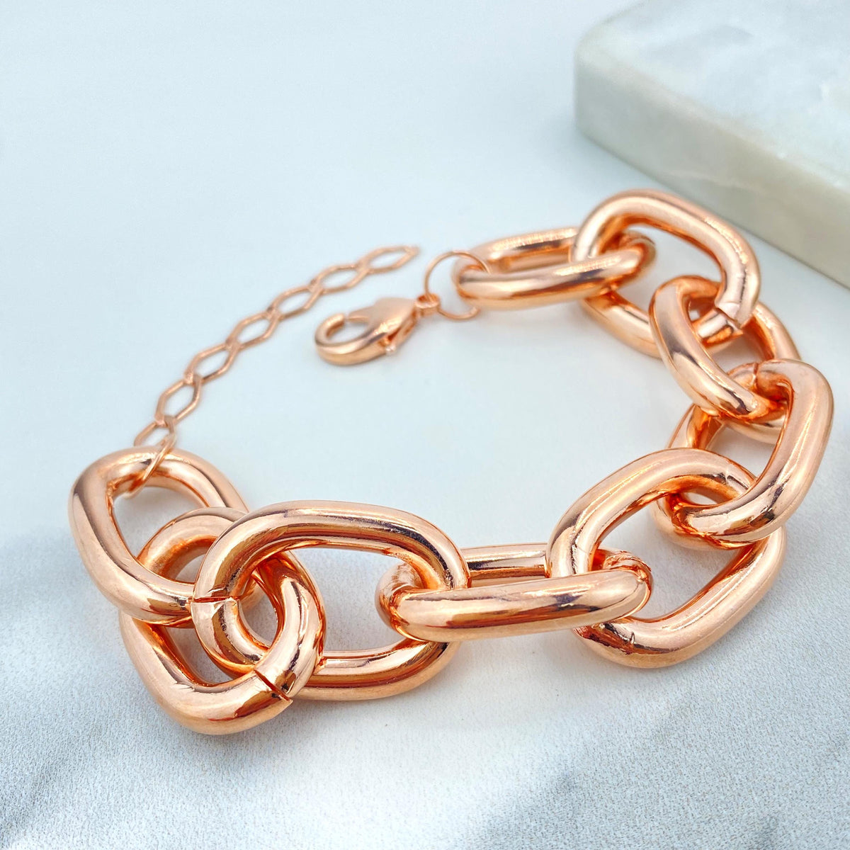 Rose Gold Filled 20mm with Extender, Chunky Chain Choker or Bracelet, Wholesale Jewelry Making Supplies
