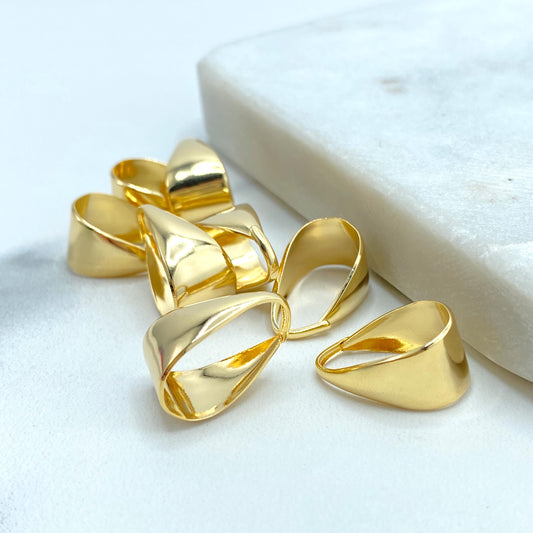 18k Gold Filled Bails for Pendants or Charms, Replacement Bails, Bail Jewelry Supplies, Bail Jewelry Finding, 18mm
