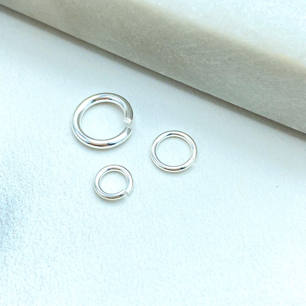 18k Silver Filled 3mm, 4mm or 5mm Open Jumping Ring, Round Ring Connectors, Jump Ring, 5, 12 or 25 Pieces Wholesale Jewelry Making Supplies