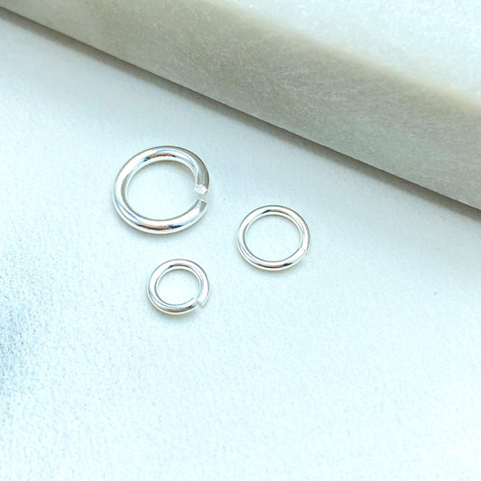 18k Silver Filled 3mm, 4mm or 5mm Open Jumping Ring, Round Ring Connectors, Jump Ring, 5, 12 or 25 Pieces Wholesale Jewelry Making Supplies